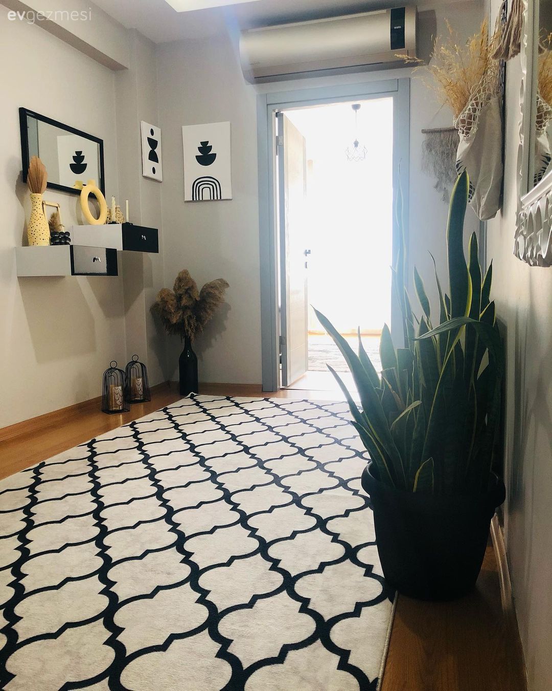 Bitkilere Aşık Bu Evde Gri, Siyah ve Beyaz Her Yerde!