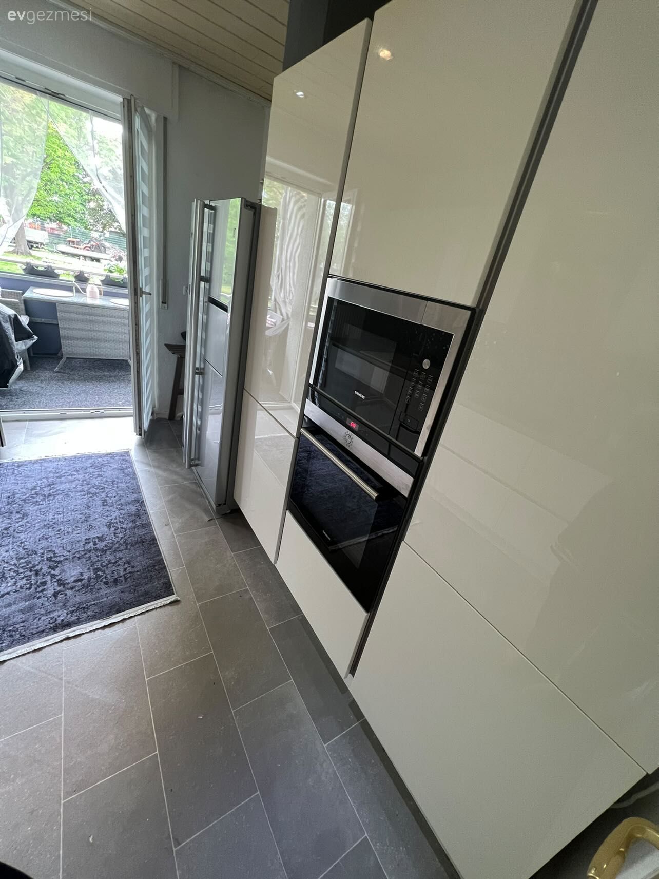 Kulpsuz mutfak dolabı, Krem, Bej, Beyaz, Siyah, Halı, Mutfak halısı, Mutfak, Ankastre