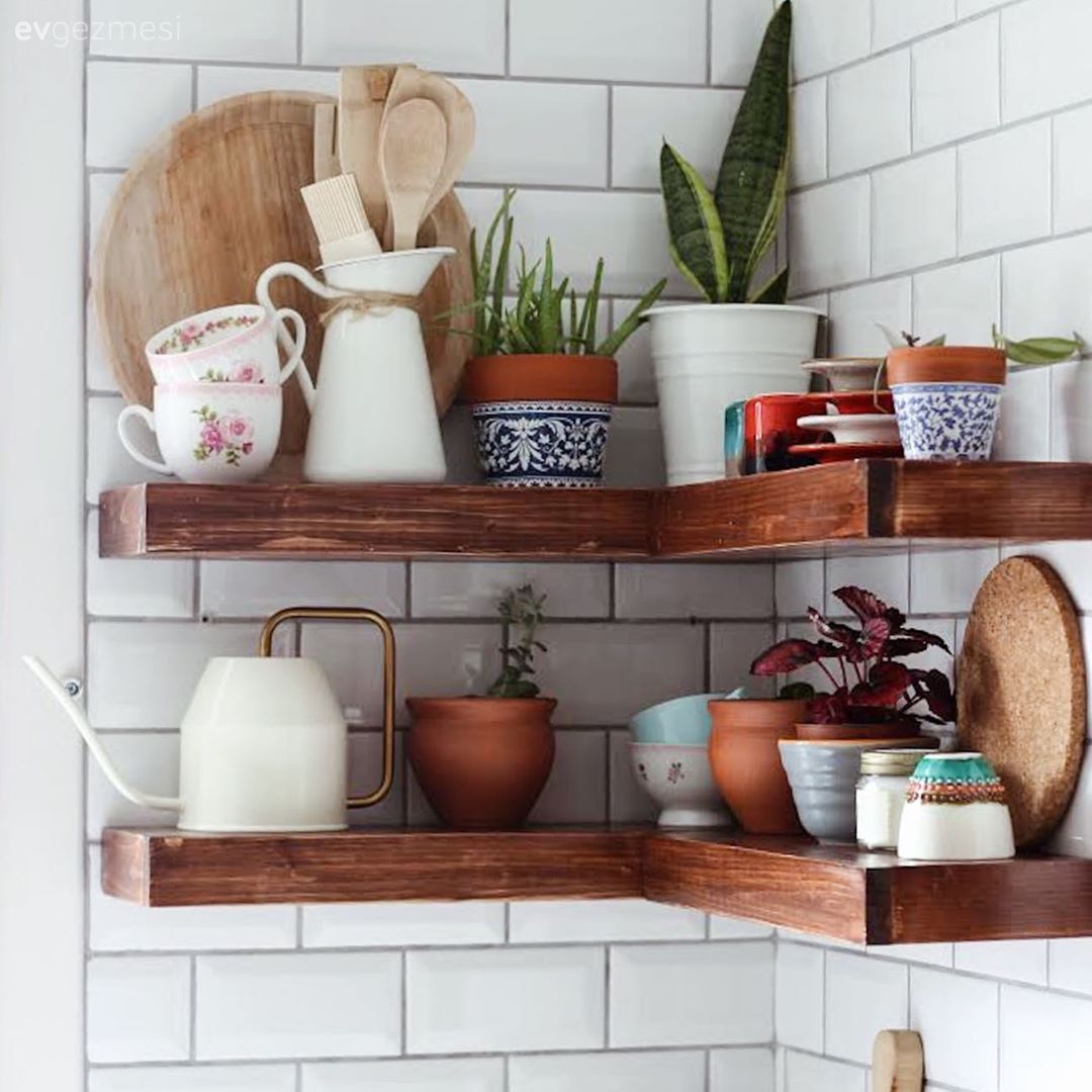Mutfak, Duvar rafı, Duvar dekorasyonu, Metro seramik, Seramik