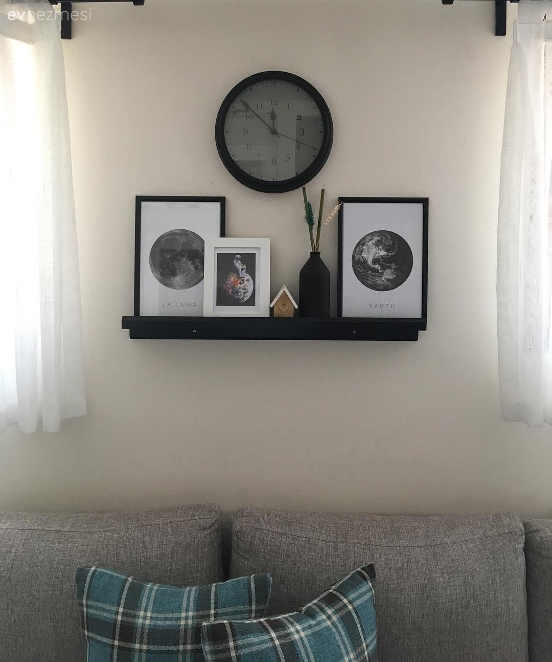 Duvar dekorasyonu, Çerçeve, Duvar rafı, Salon, Gri, Beyaz