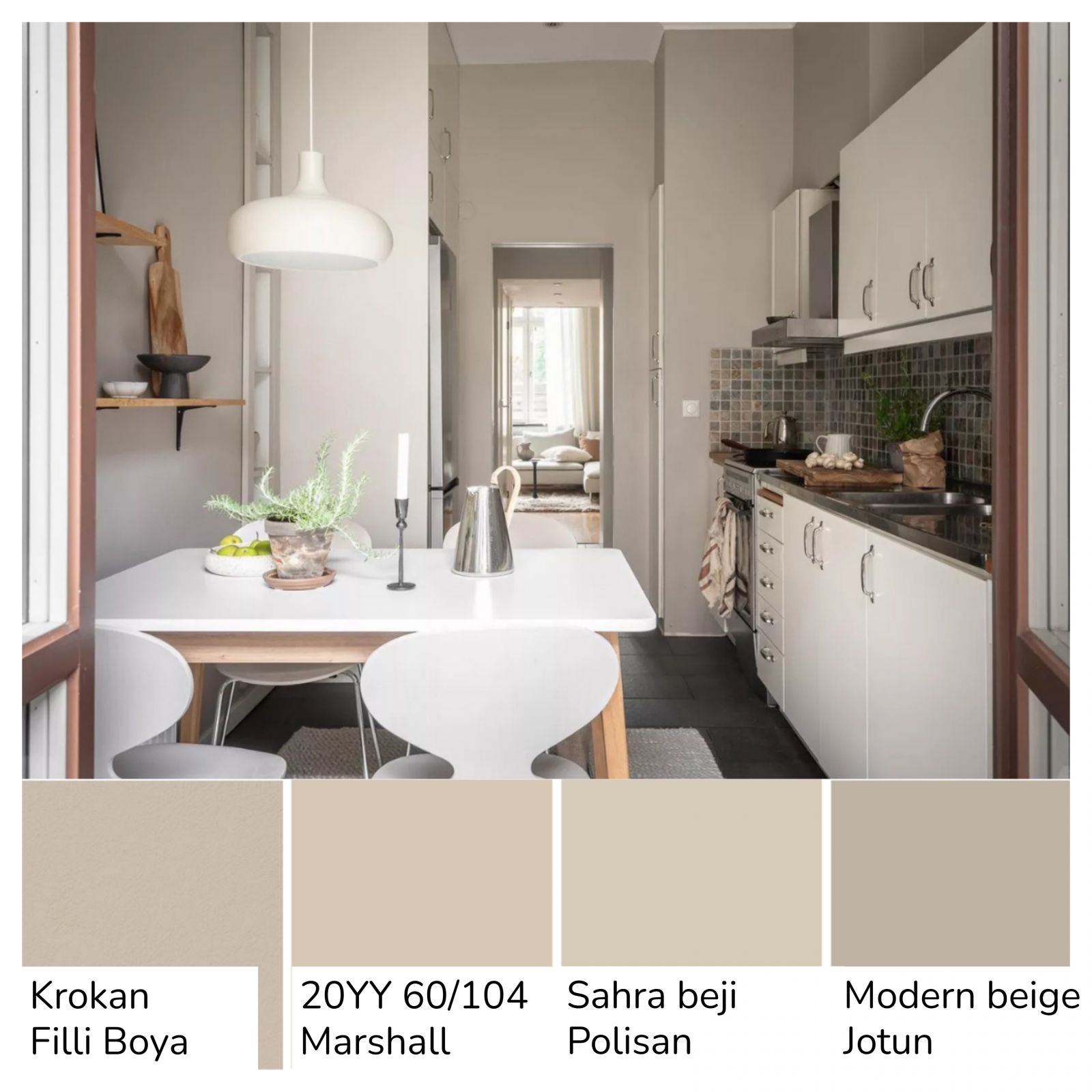 Beyaz Dolaplı Mutfaklara Çok Yakışan Duvar Boyası Renkleri