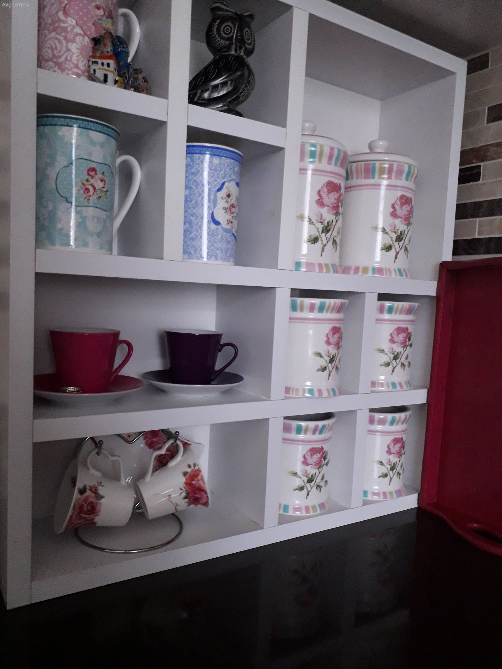 Mutfak aksesuarları, Mutfak, Beyaz, Çiçekli desen, Desenler