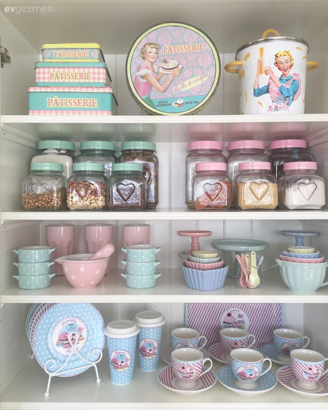 Mutfak rafı, Mutfak, Mutfak aksesuarları, Pembe, Mavi