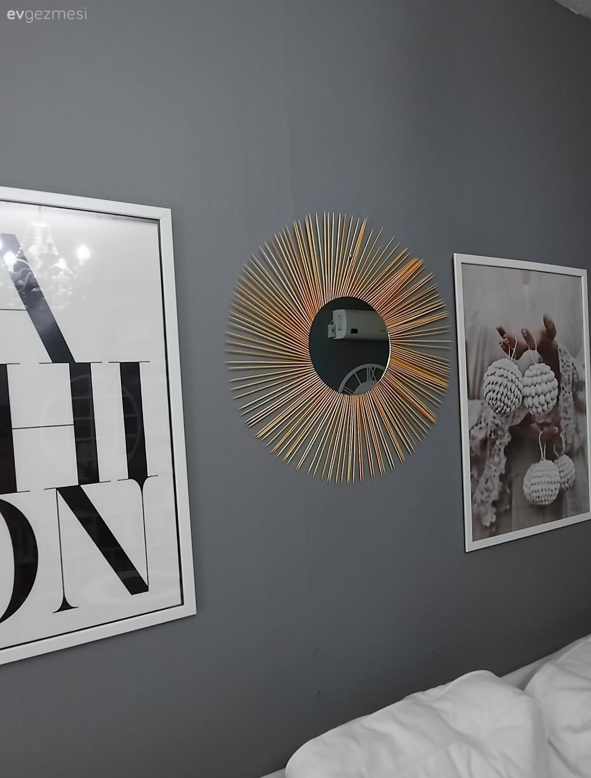 Tablo, Duvar dekorasyonu, Çerçeve, Ayna, Gri duvar