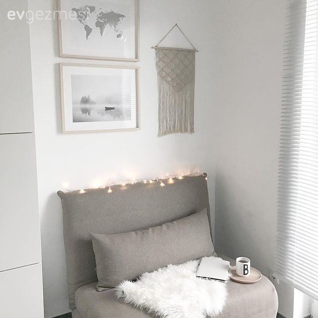 Gri, Çerçeve, Makrome, Beyaz, Vizon, Puf