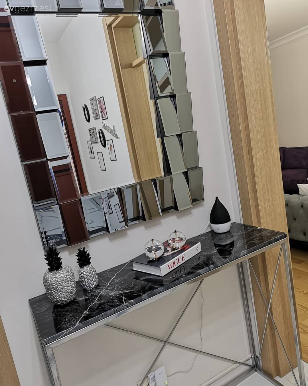 Dresuar, Ayna, Dresuar dekorasyonu, Beyaz, Gümüş