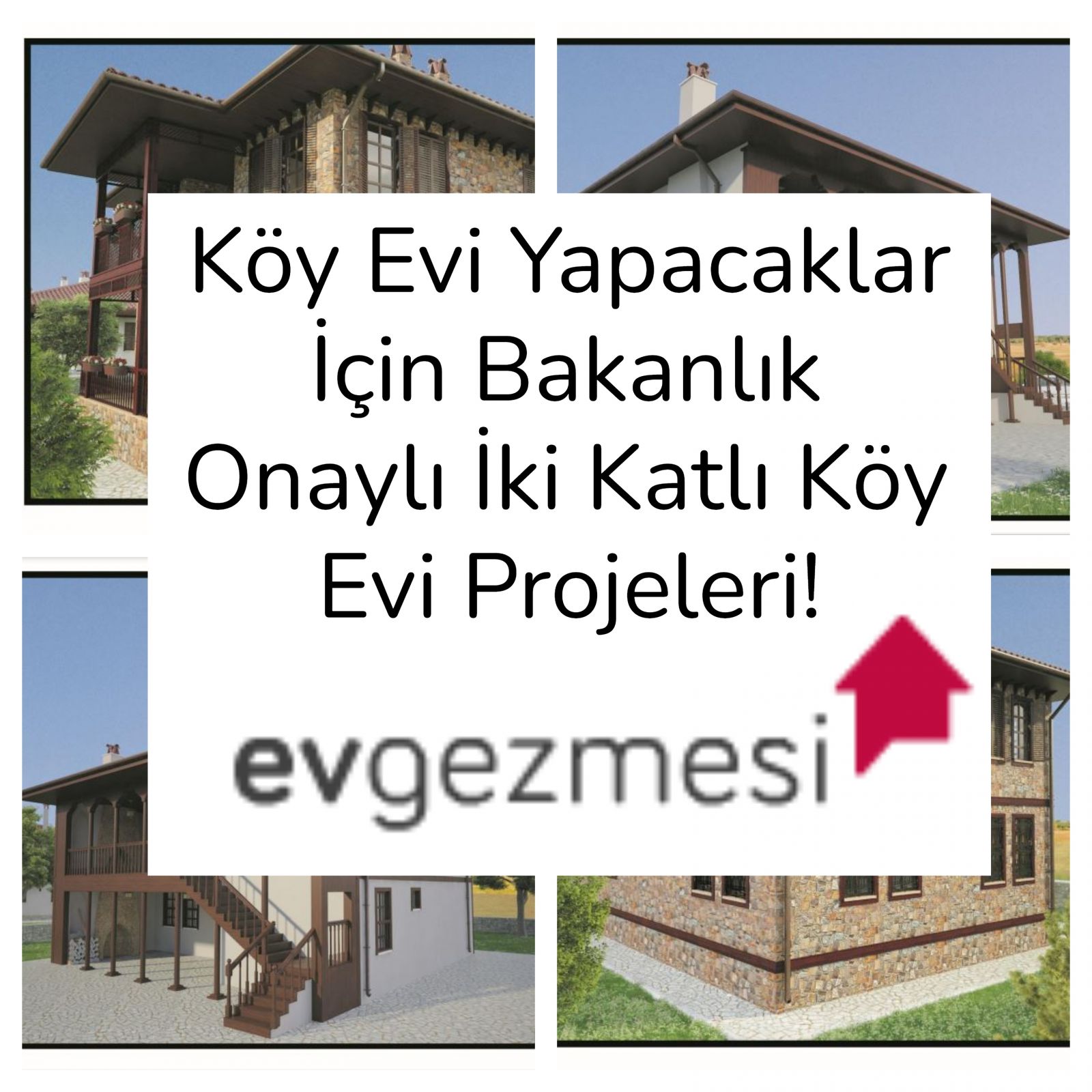 Köy Evi Yapacaklar İçin Bakanlık Onaylı İki Katlı Köy Evi Projeleri!