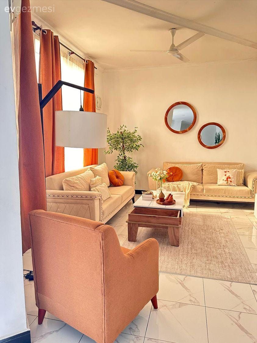 Turuncunun Enerjisi Bu Dekorun Ruhuna Bire Bir Uyum Sağlamış!