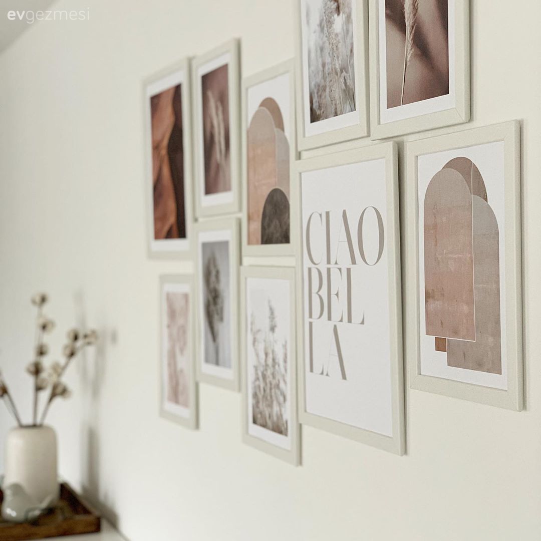 Beyaz, Konsol, Konsol üzeri dekoratif objeleri, Aydınlatma, Vazo, Ev Aksesuar, Tablo, Duvar dekorasyonu