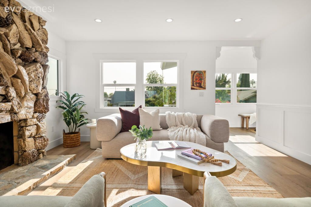 100 M2'lik Bu Mavi Evin İçinde Alkışlanacak Birçok Fikir Var