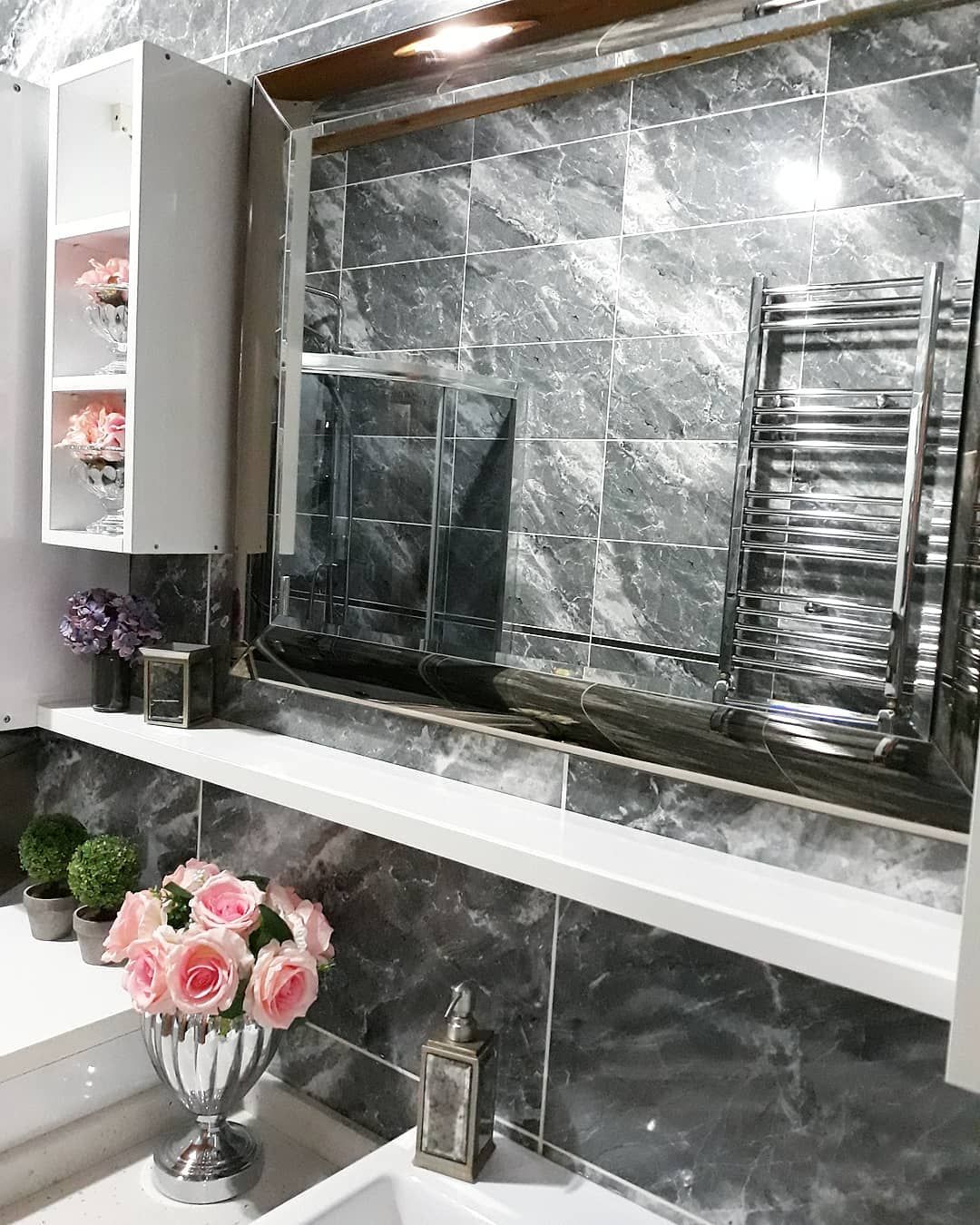 Banyo, Banyo aynası, Banyo seramikleri, Siyah- Beyaz, Banyo aksesuarları