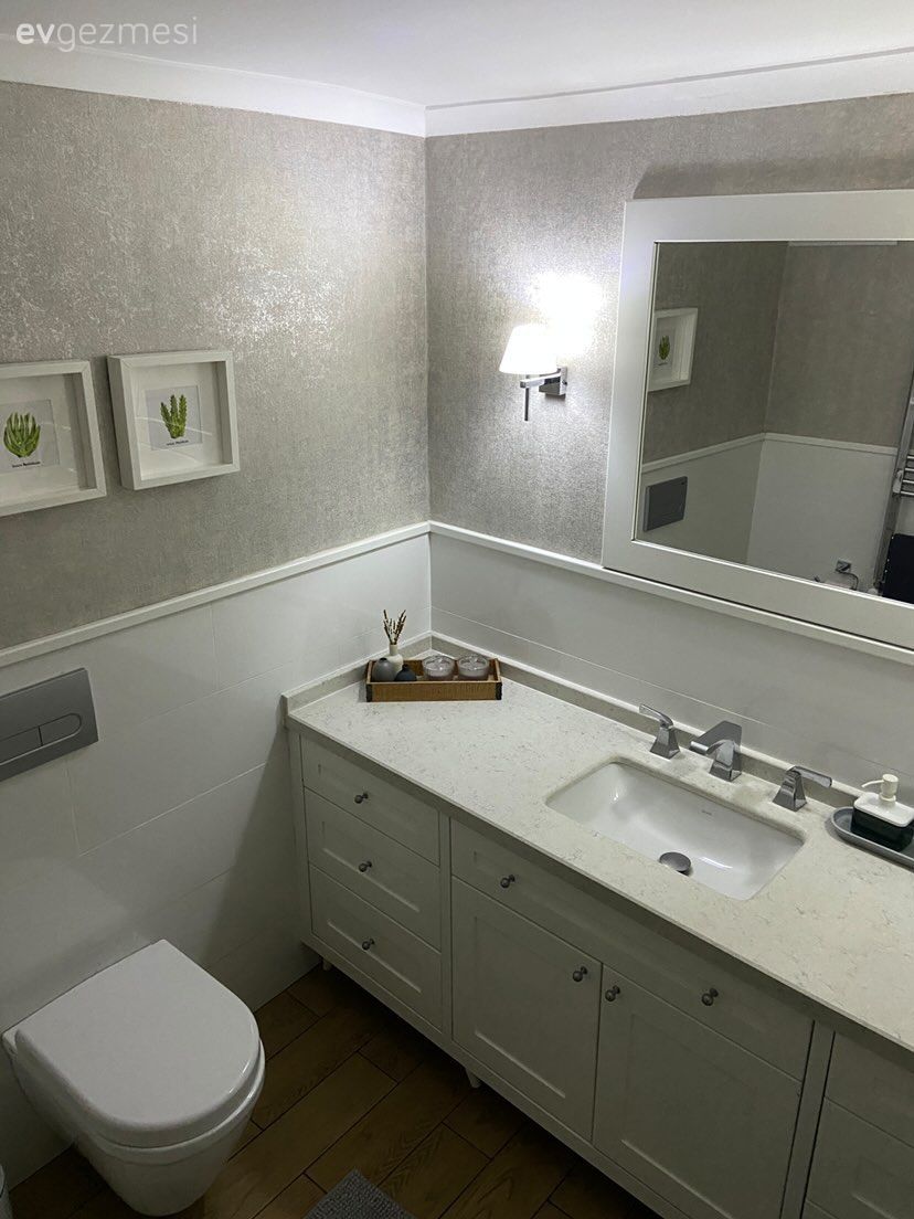 Banyo, Banyo dolabı, Banyo aynası, Aplik, Aydınlatma, Duvar çıtalama