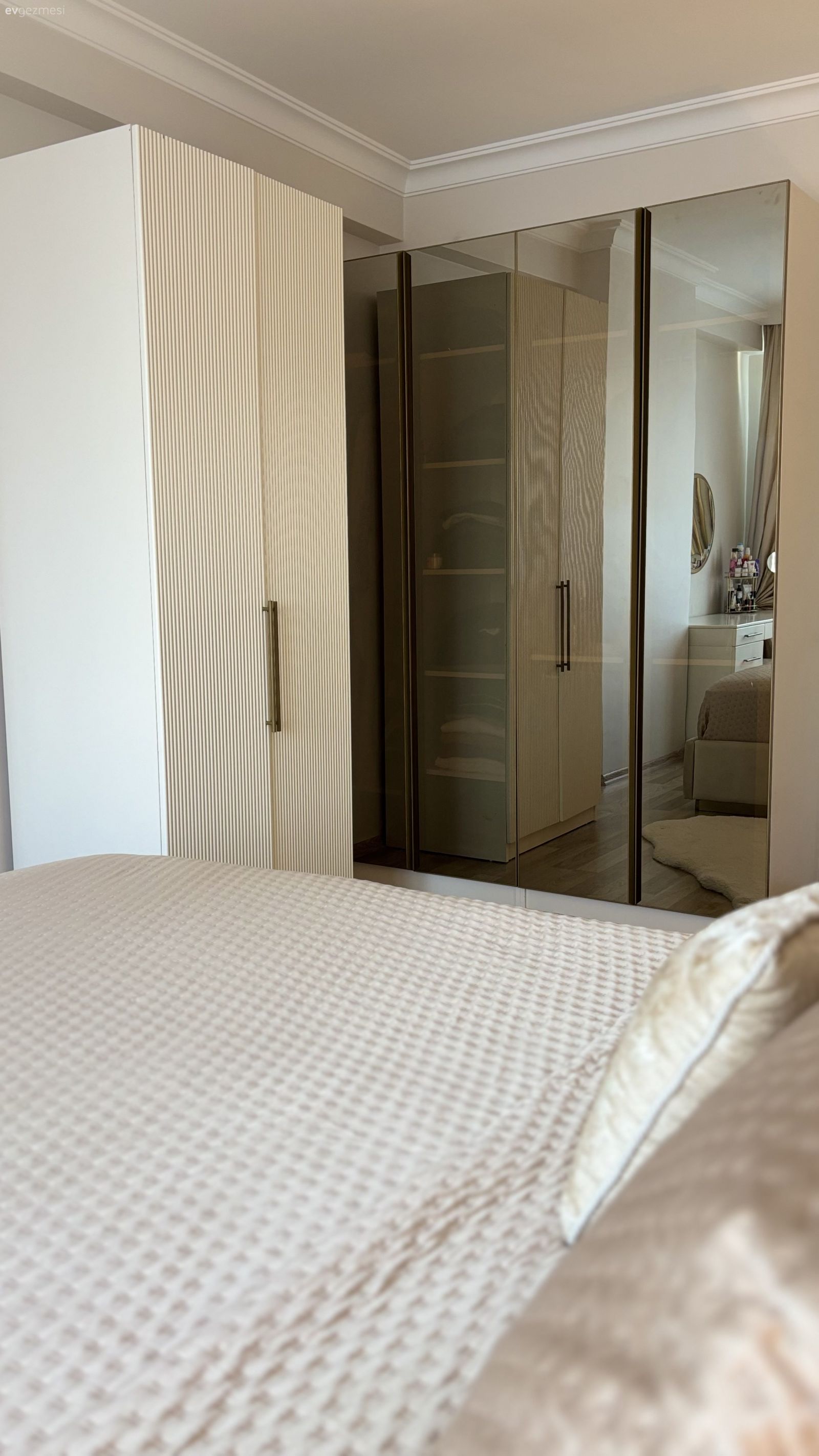 Gardrop, Yatak Odası, Beyaz, Aynalı mobilya, Ayna