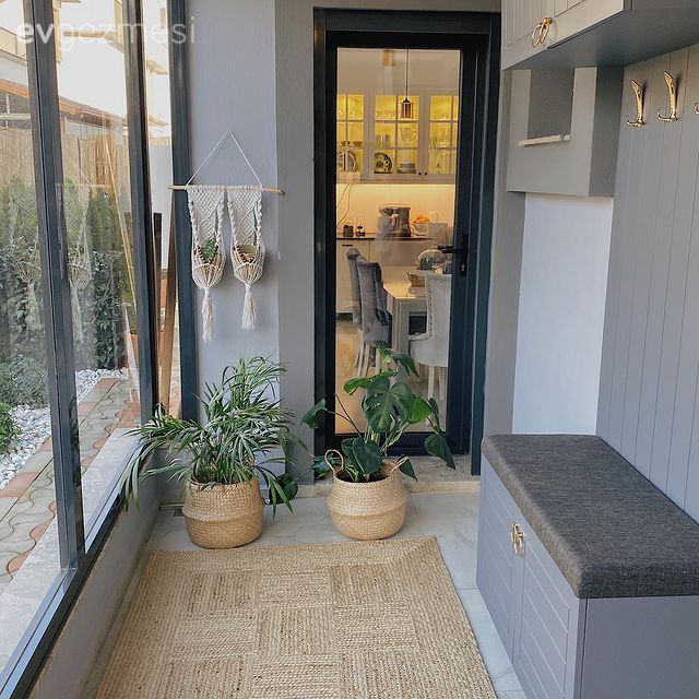 Balkon, Beyaz, Siyah, Puf, Ev bitkisi, Balkon halısı, Jüt halı, Halı