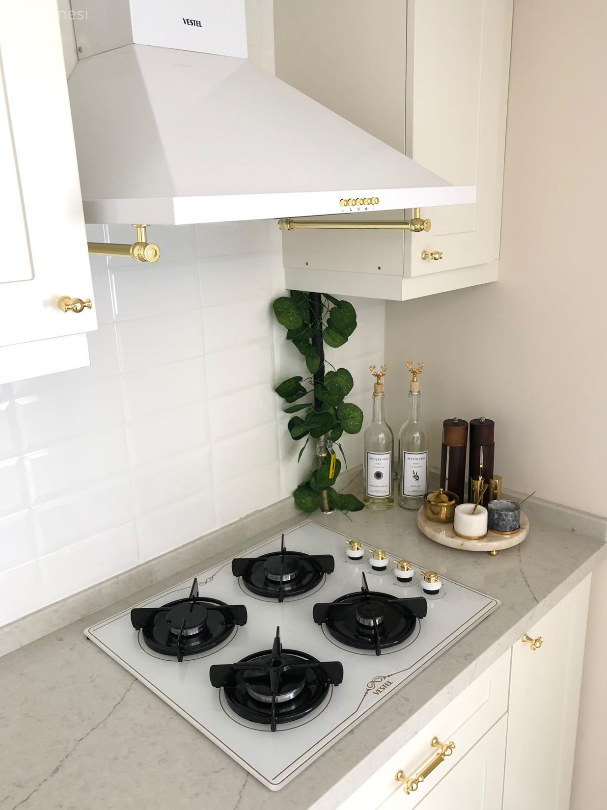 Beyaz, Altın, Mutfak aksesuarları, Mutfak, Mutfak tezgahı