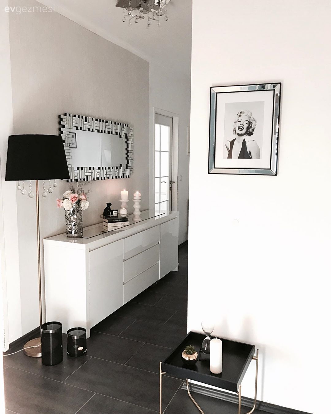 Antre, Beyaz, Art deko, Gümüş, Siyah, Dresuar, Ayna, Çerçeve, Tablo, Duvar dekorasyonu, Şamdan, Ev Aksesuar, Mum