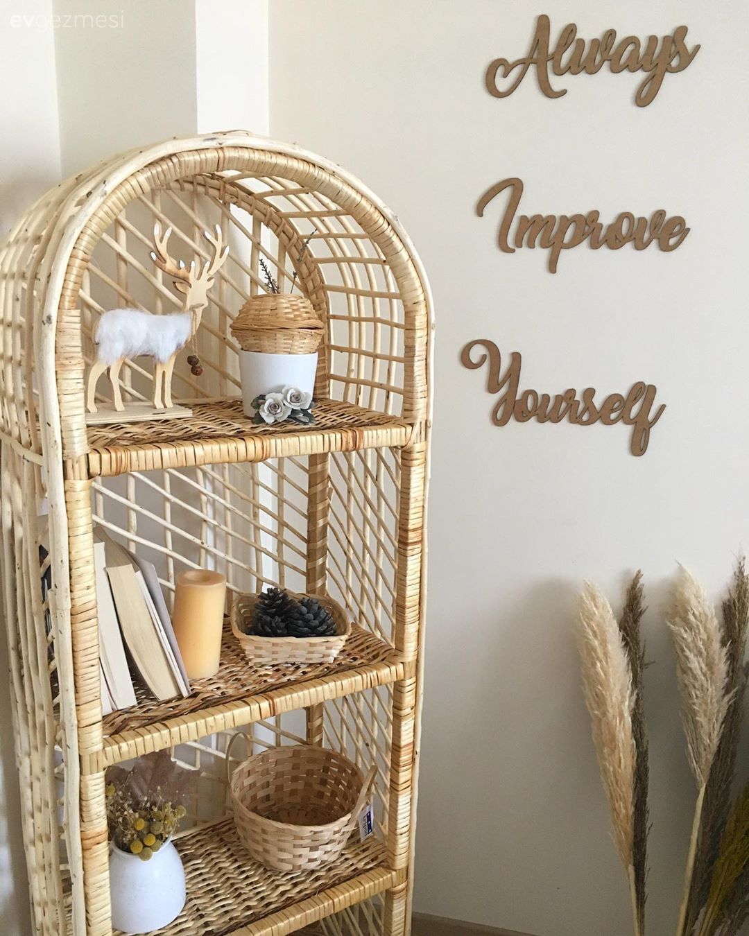 Hasır, Dekoratif Objeler, Pampas otu, Vazo, Ev Aksesuar