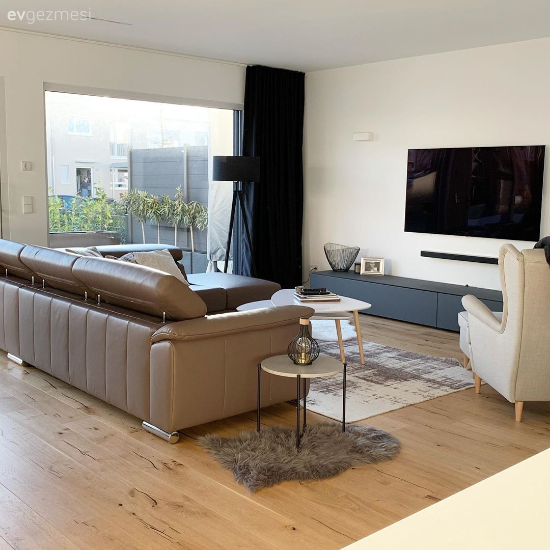 Salon, Modern, Vizon, Beyaz, Siyah, Gri, Köşe koltuk, Koltuk takımı, Berjer, Fon perde, Perde, Tv ünitesi, Halı, Salon halısı, Yan sehpa, Sehpa, Peluş, Orta sehpa