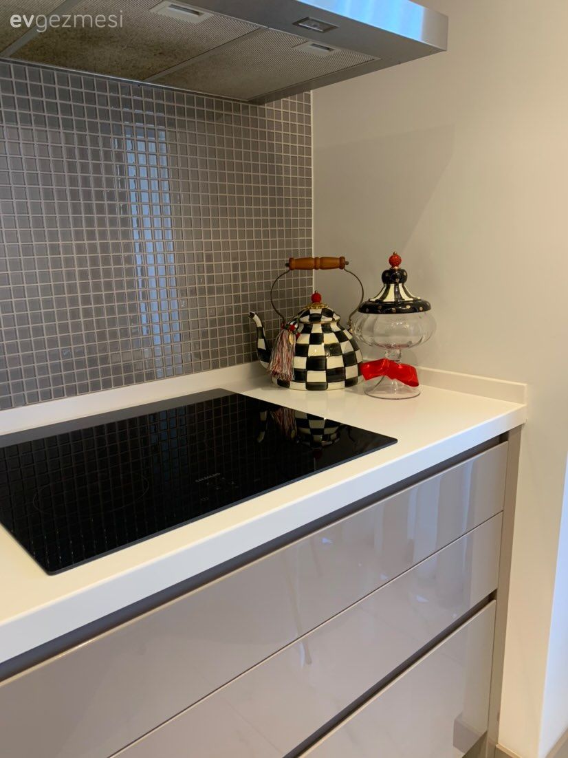 Siyah, Ankastre, Mutfak, Cam Ankastre, Mutfak tezgah arası, Tezgah arası seramik