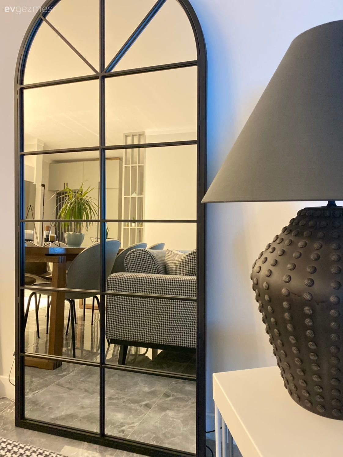 Siyah, Boy aynası, Ayna, Abajur, Aydınlatma, Gri