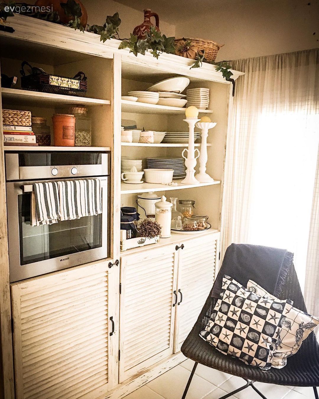 Ekstra mutfak dolabı, Mutfak, Country, Beyaz