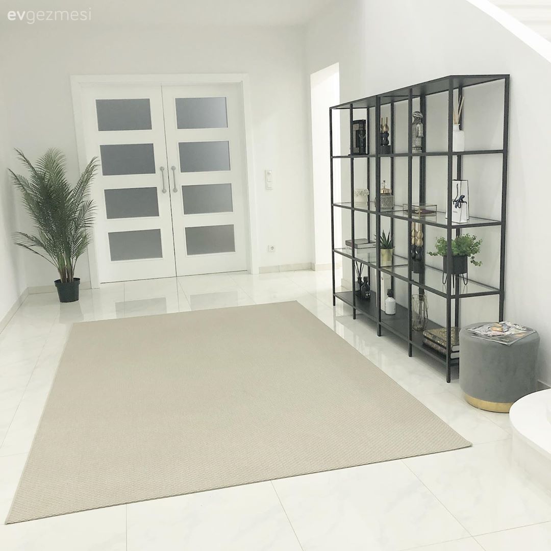 Antre, Beyaz, Avize, Aydınlatma, Antre avizesi, Kapı , Ev bitkisi, Dubleks evler, Merdiven, Kitaplık, Puf, Halı, Zemin seramikleri, Müstakil Ev