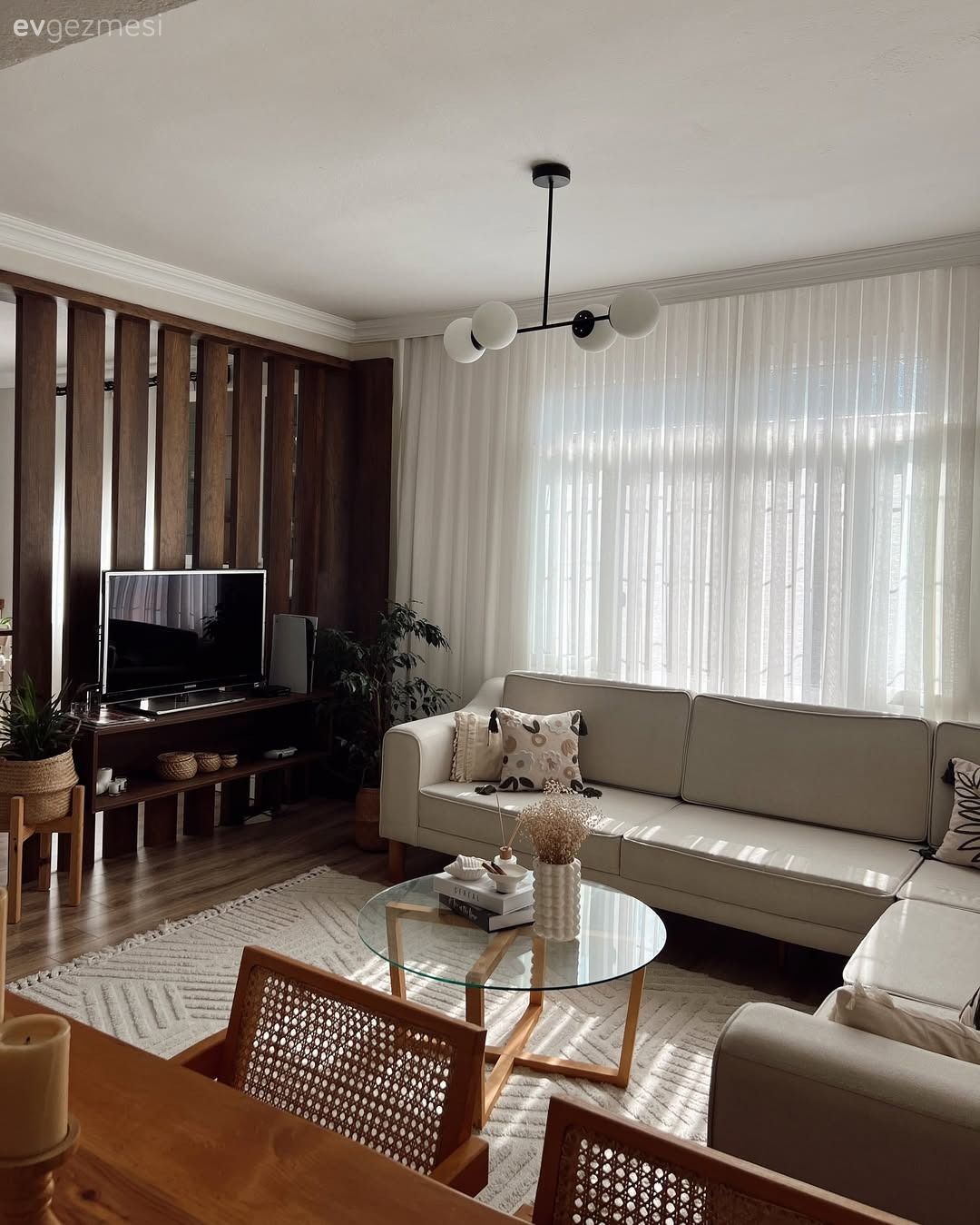 Salon, Modern, Krem, Beyaz, Bej