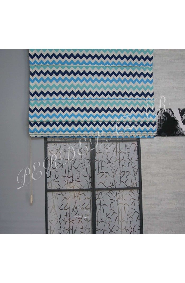 Zigzag Desenli Katlamalı Perde