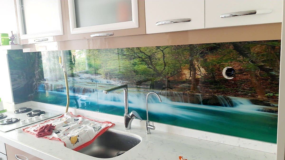 Mutfak Tezgah Arası Cam Panel