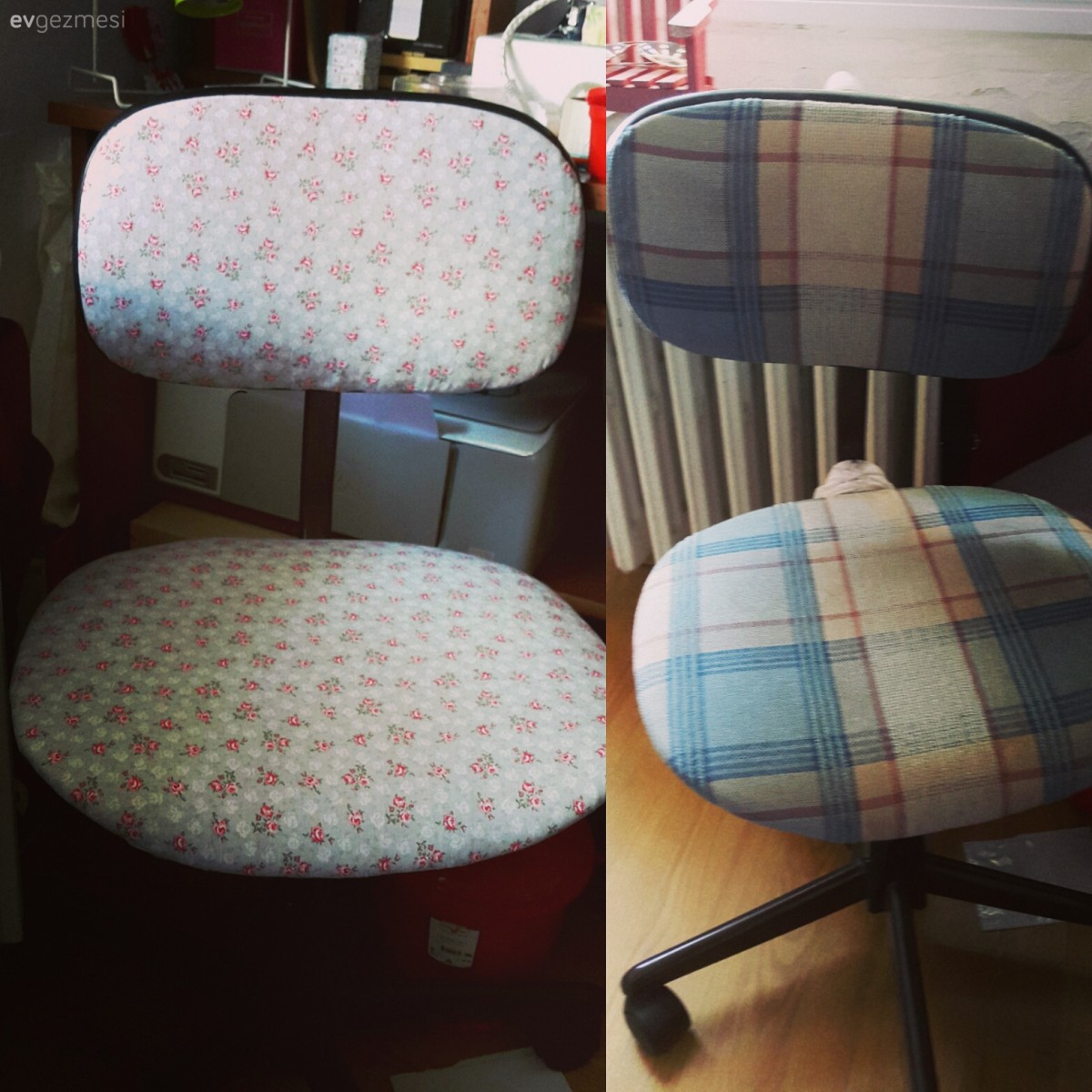 Eski sandalyemi kapladim