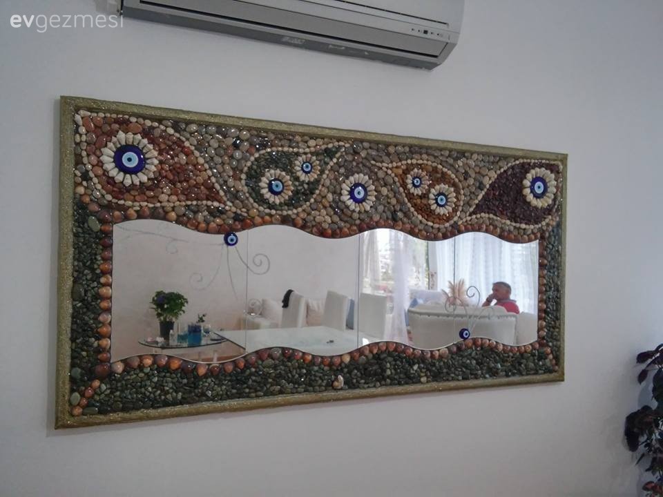 DENİZ KABUKLARI VE ÇAKIL TAŞLARINDAN AYNALARIM..