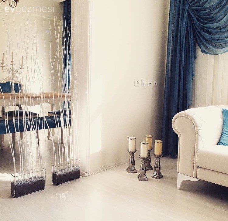 Her odasında farklı renk ve stille.. Genç çiftimizin uyum içinde evi.