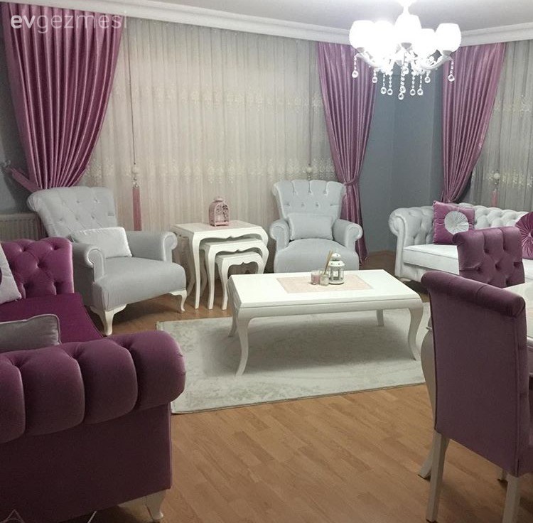 Sıcak renklerde klasik bir stil: Derya hanımın şık ve neşeli salonu..