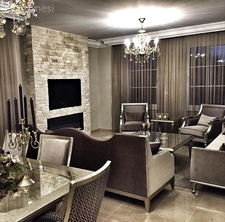 Roza Türkan hanımın antik altın ve mor renklerde klasik stil evi..