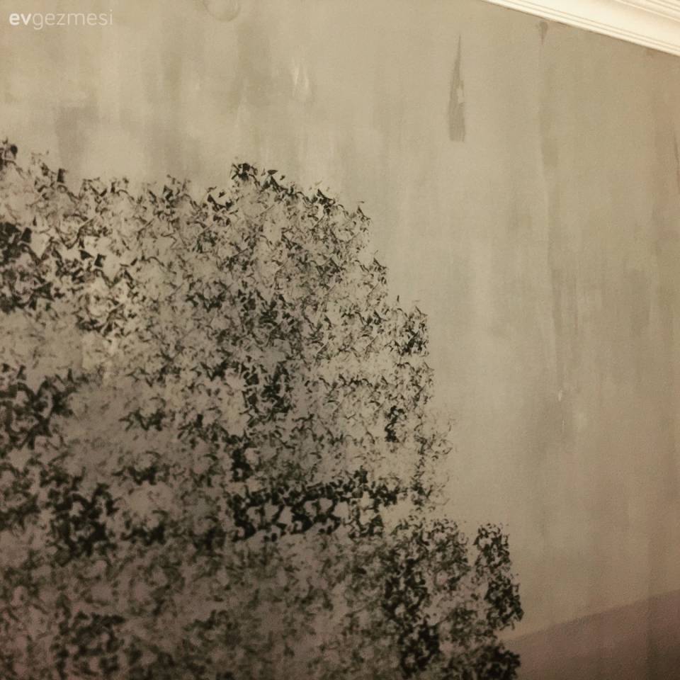 Duvar kağıdına harika alternatif. Ebru hanımın kendi yaptığı, şahane duvar dekorları..