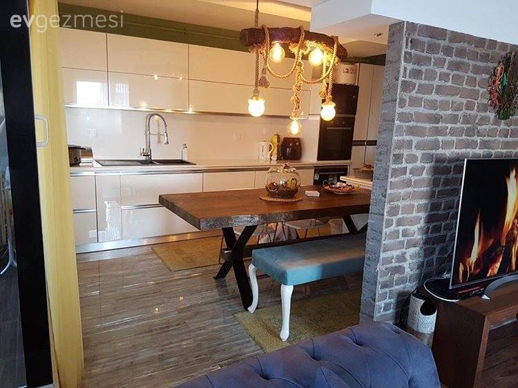 Modern Stile Rustik Dokunuşlar: Cemile Hanım'ın Şık ve Sıcak Dekoru