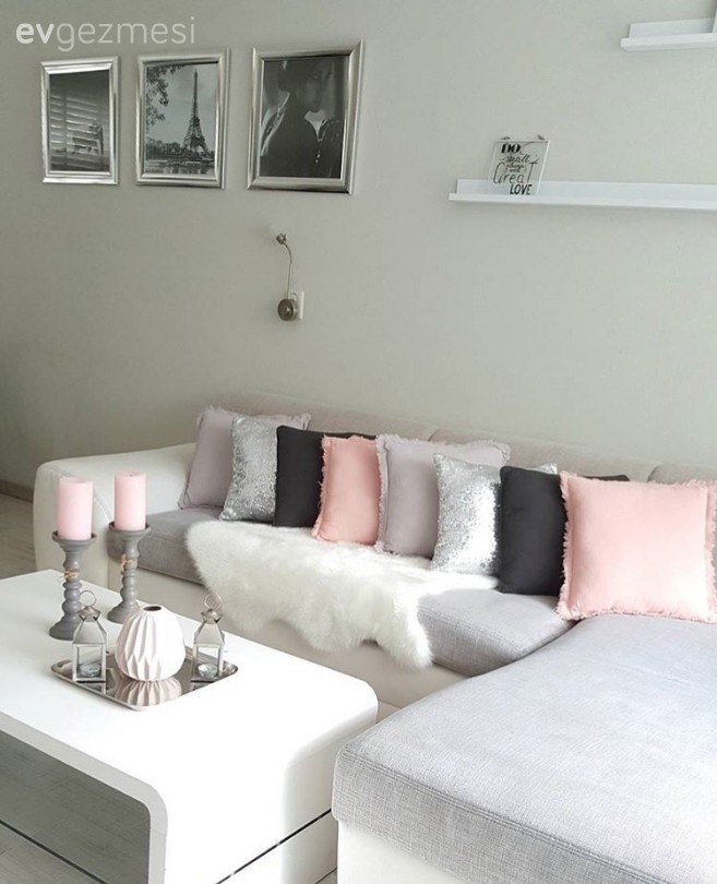 Modern stile şık dokunuşlar.. Güneş hanımın keyifli evinden.