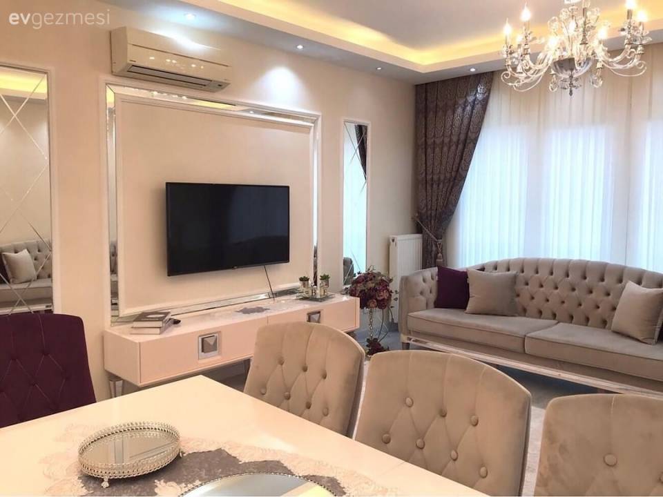 Mor ve Griyi Birlikte Kucaklayan Bir Dekor!