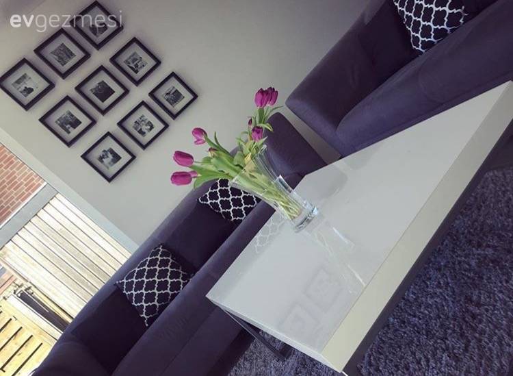 Modern stile metalik dokunuşlar.. Birsel hanımın sade ve şık evi.