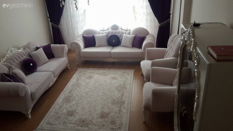 Klasik esintilerle konforlu ve şık.. Çiğdem hanımın evi..