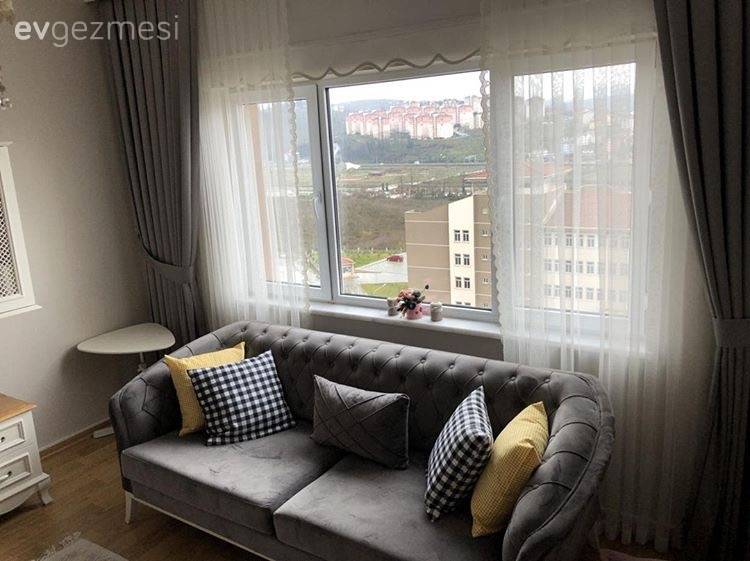 Abartıdan uzak, keyifli bir dekor. Kübra hanımın tatlı evi.