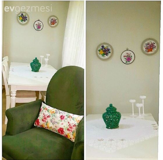 Tayinci bir çiftin el emeği kanaviçe ve objelerle zenginleşen evleri.