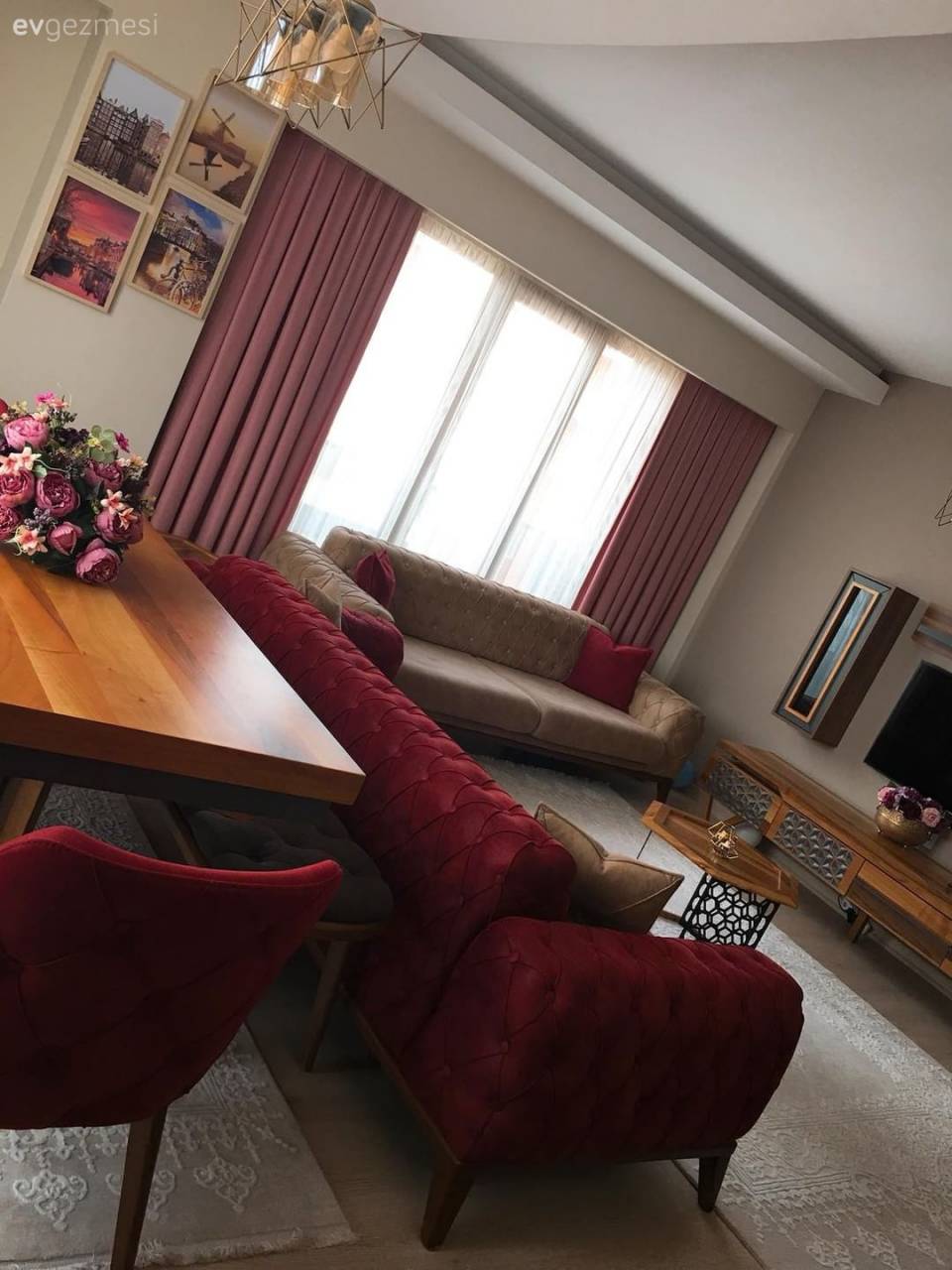 Yakın tonların geçişleri ile sade ve sıcacık.. Dilek hanımın keyifli evi.