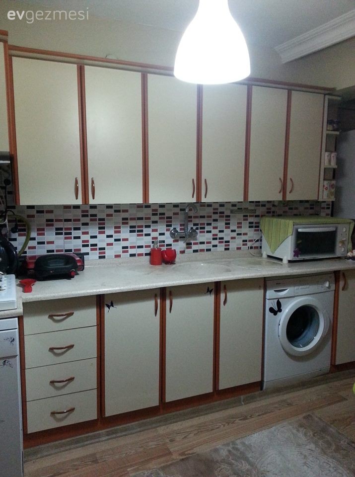 İlknur hanımın 260 TL maliyetli mutfak dönüşümü..