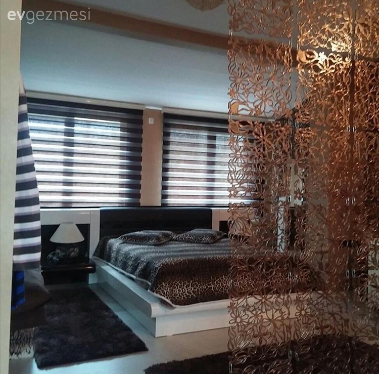 Melike hanımın serin tonlarda modern ve stil sahibi evi..