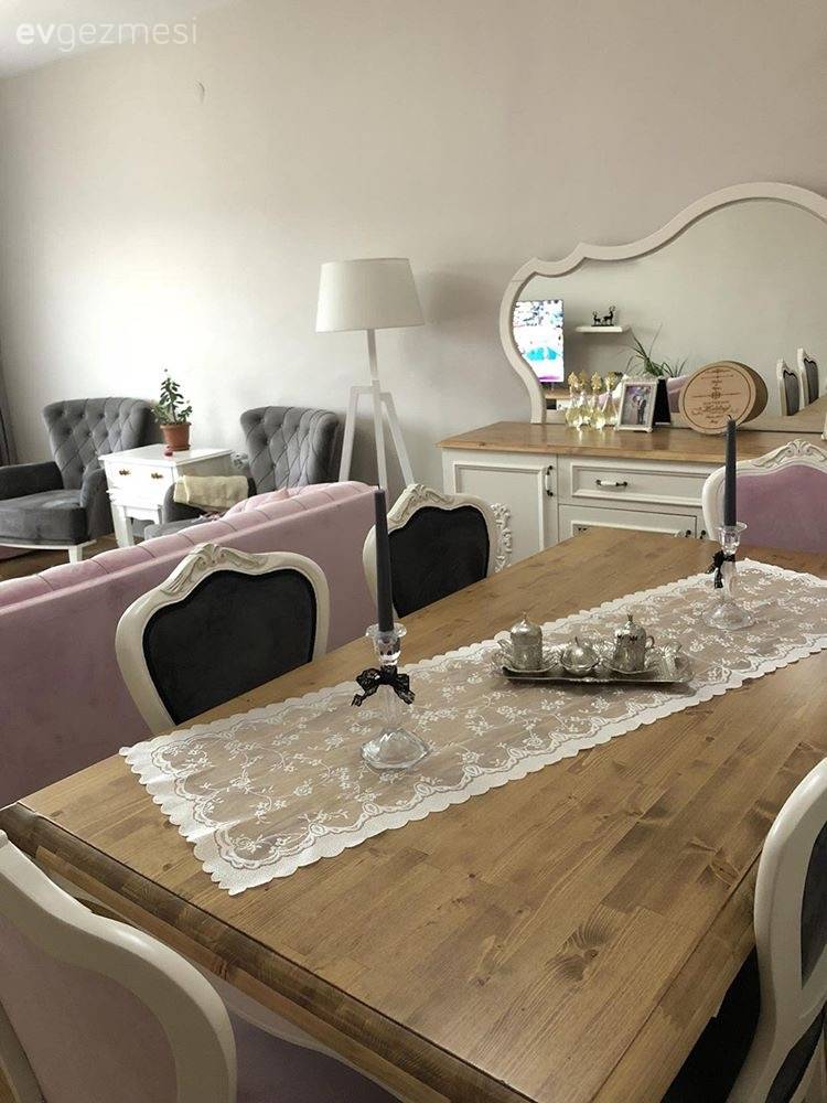 Abartıdan uzak, keyifli bir dekor. Kübra hanımın tatlı evi.