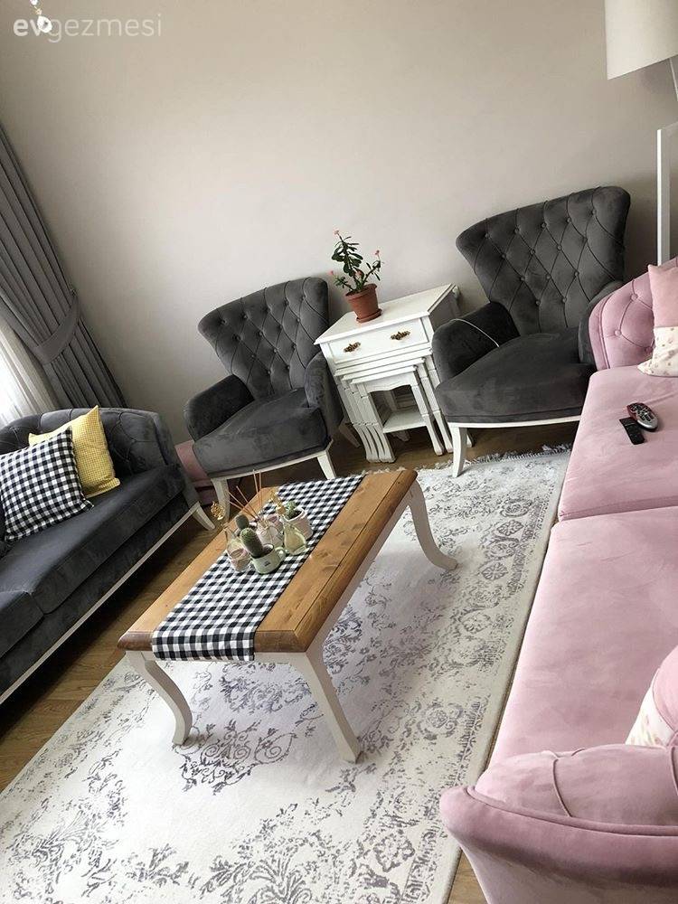 Abartıdan uzak, keyifli bir dekor. Kübra hanımın tatlı evi.