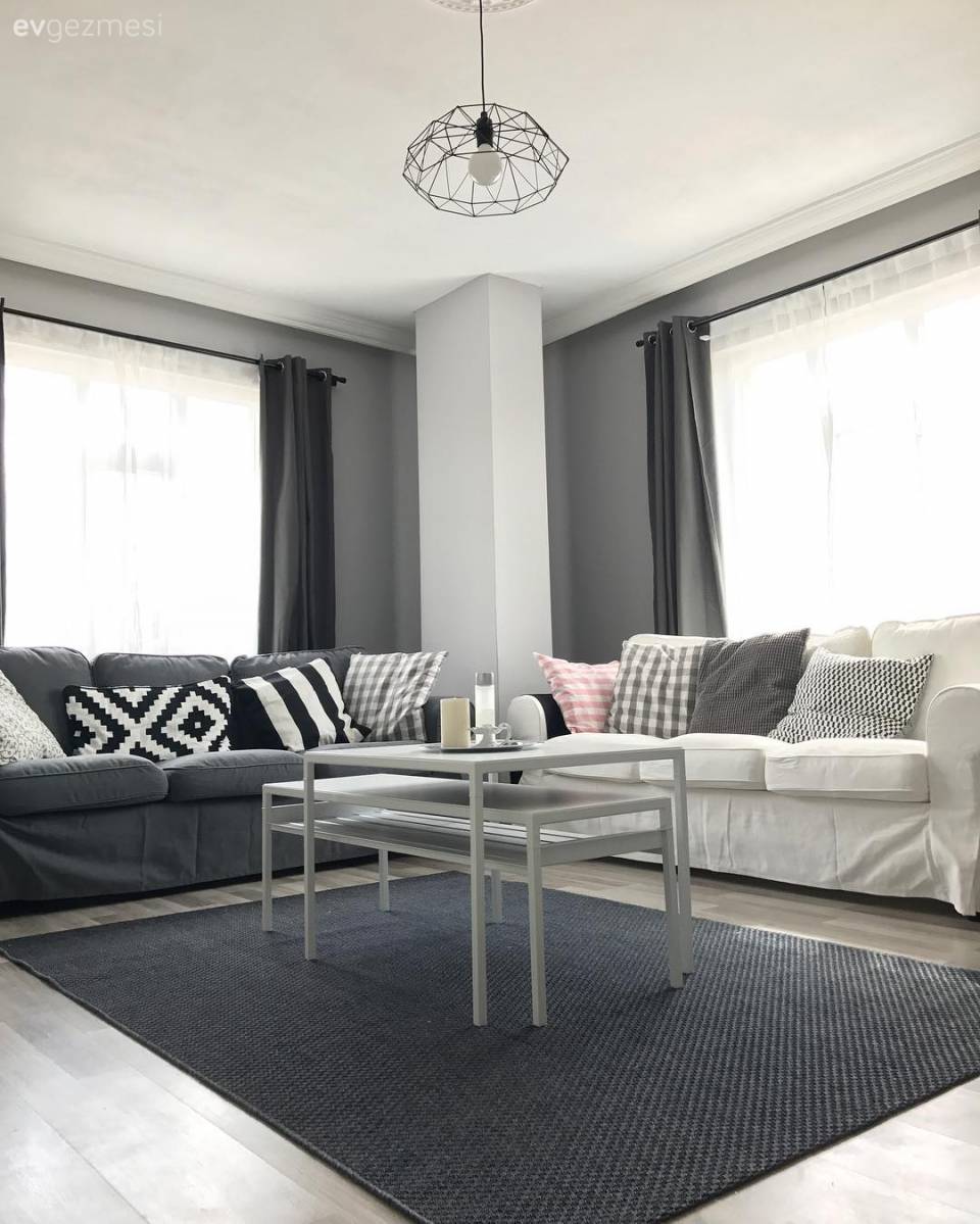 Modern stile kişisel dokunuşlar. Uyumlu ve keyifli bir ev..