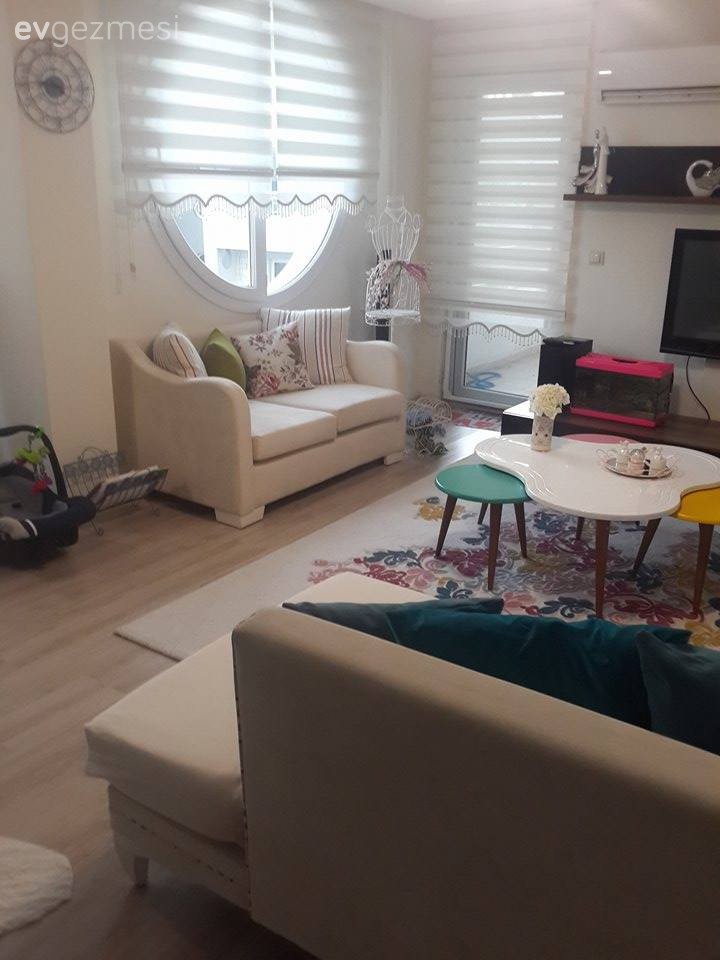Nesli hanımın her odası uyum içinde, zevkli ve özenli evi..