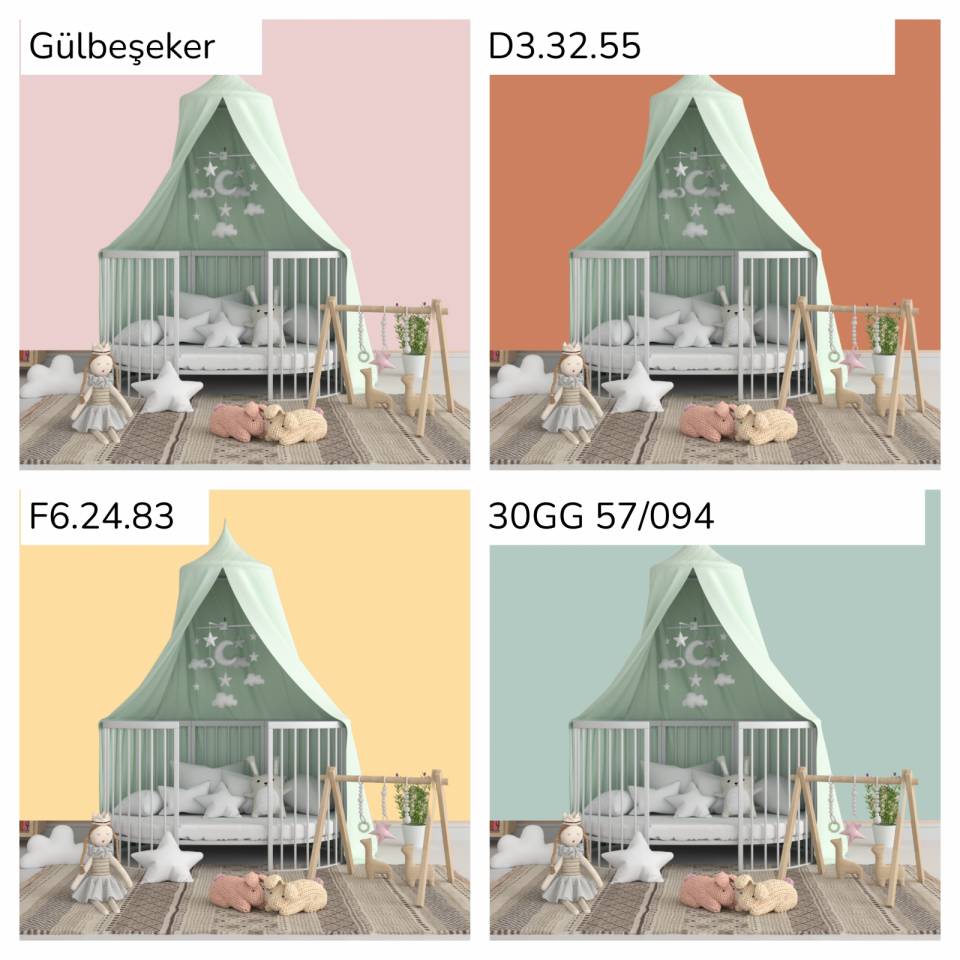 Çocuk Odalarına Çok Yakışacak Duvar Boyası Renkleri